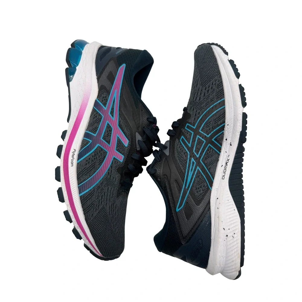 Asics GT-1000 9 Running Shoes Womens 9.5 Grey Pink Excellent Stability Sneakers